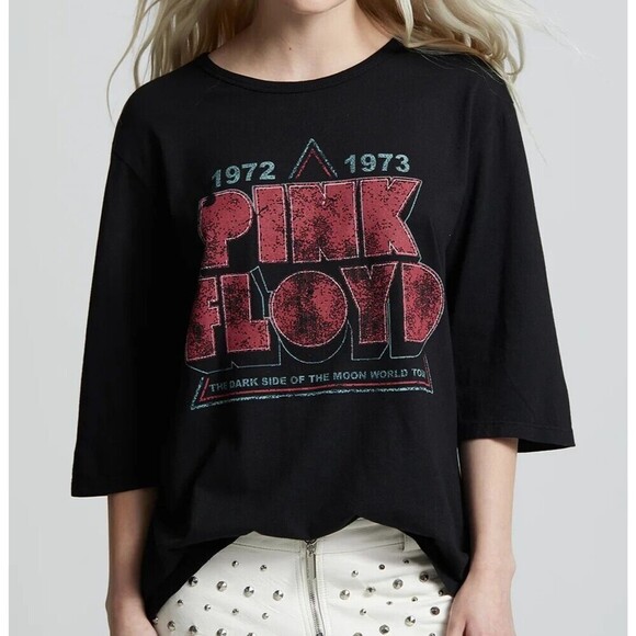 Recycled Karma Pink Floyd Shirt Medium Black Dark Side Moon Band 1972 1973 Tee - Picture 1 of 6